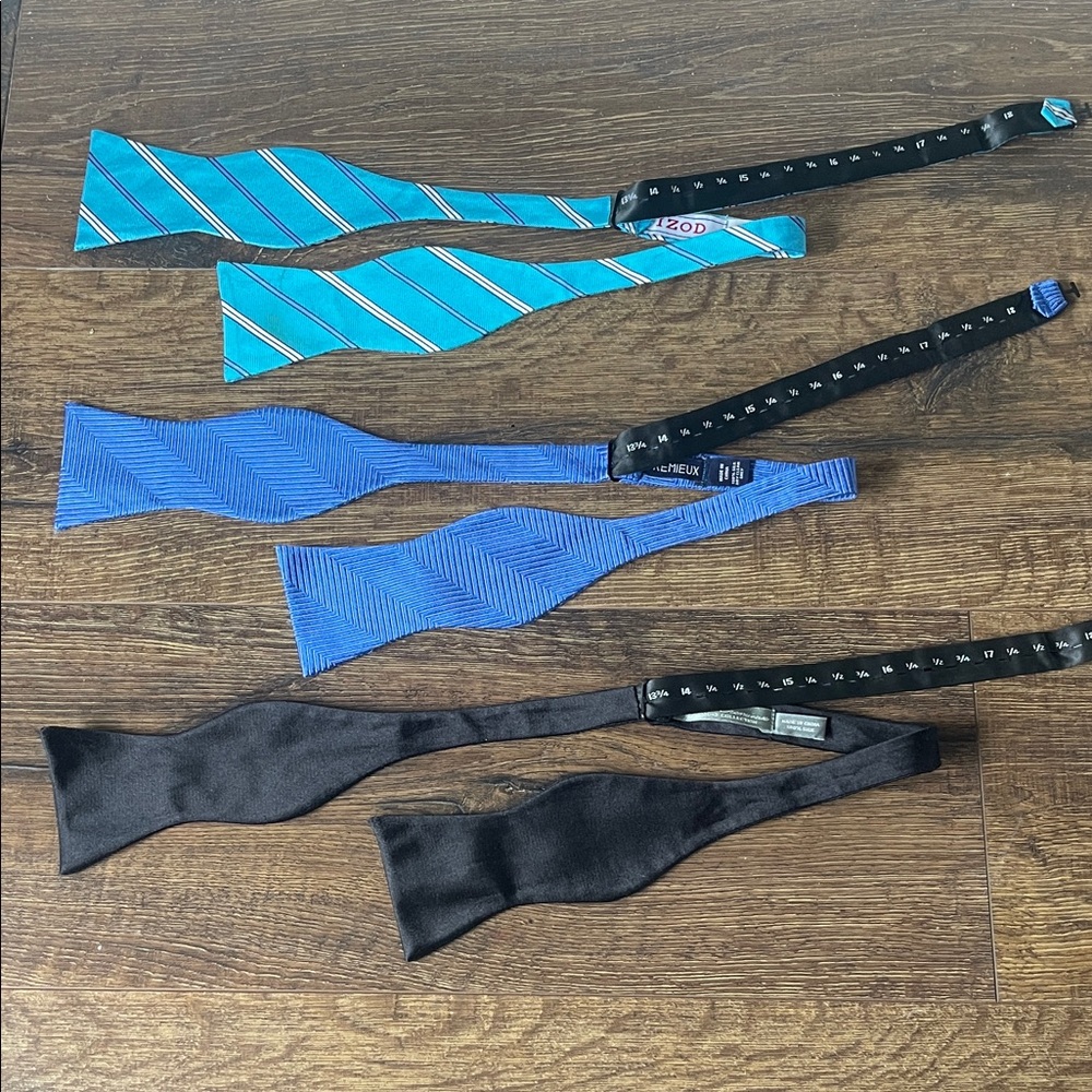 Men’s Silk Bow Tie Bundle (3 Total) – Classic Dress & Formal Styles